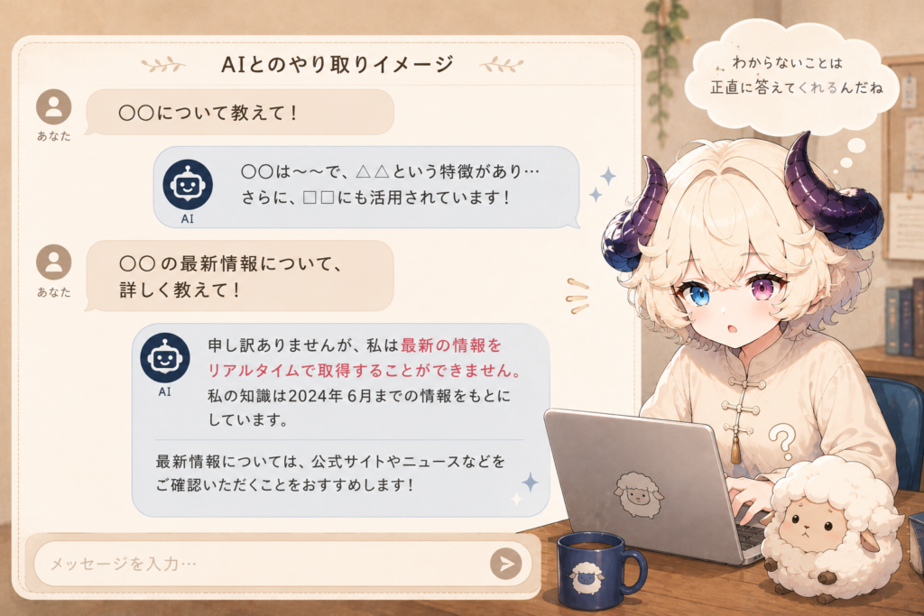 AIに正直に答えさせるプロンプト例のイメージ